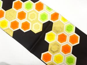 アンティーク　亀甲模様織り出し袋帯（材料）